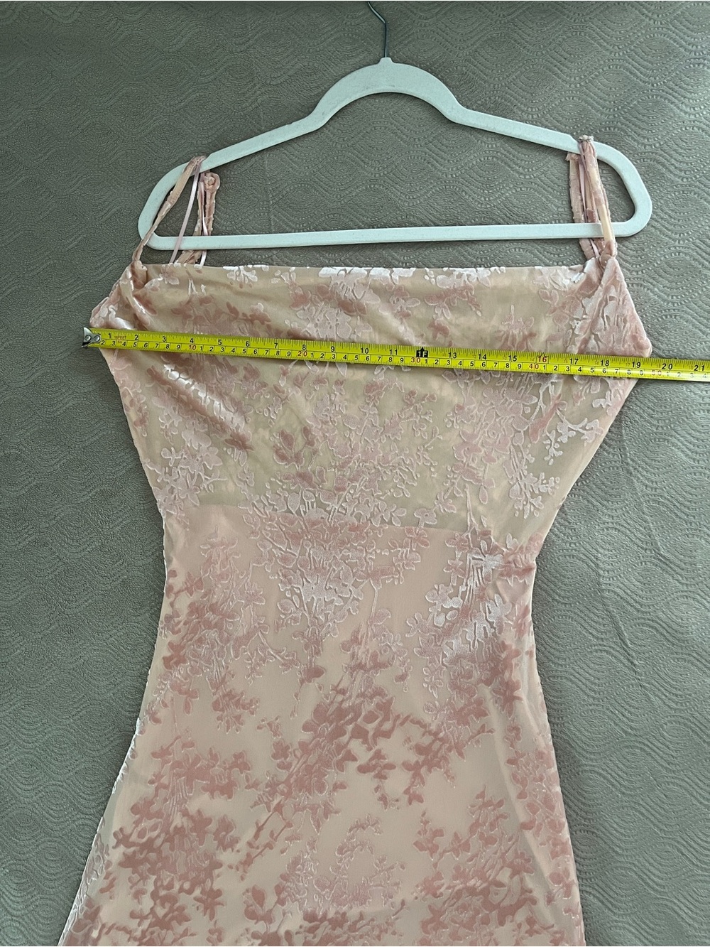 Princess Polly Amiya Pink Velvet burnout Floral Maxi Dress size 6 - Picture 10 of 14